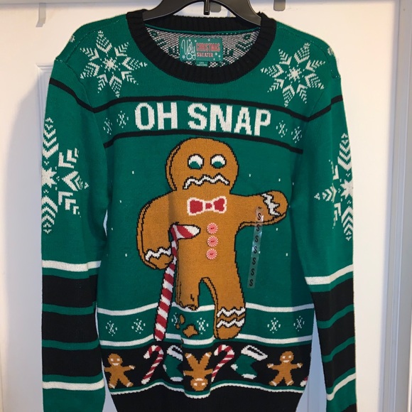 Ugly Christmas Sweater Other - NWT! Men’s gingerbread man ugly sweater!